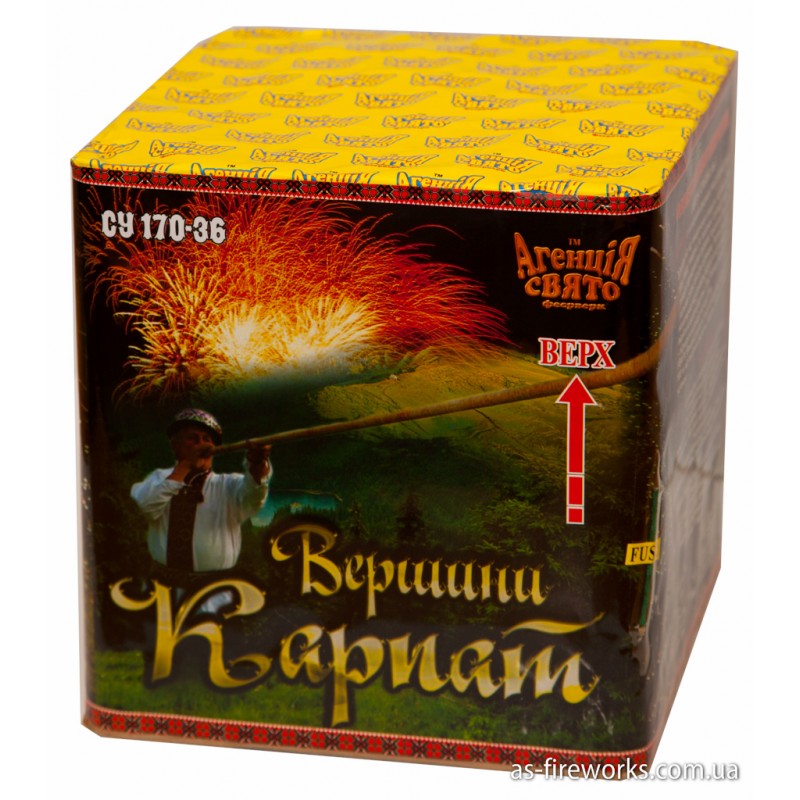 Новинка - Феєрверк "Вершини Карпат" Салютна установка 170-36